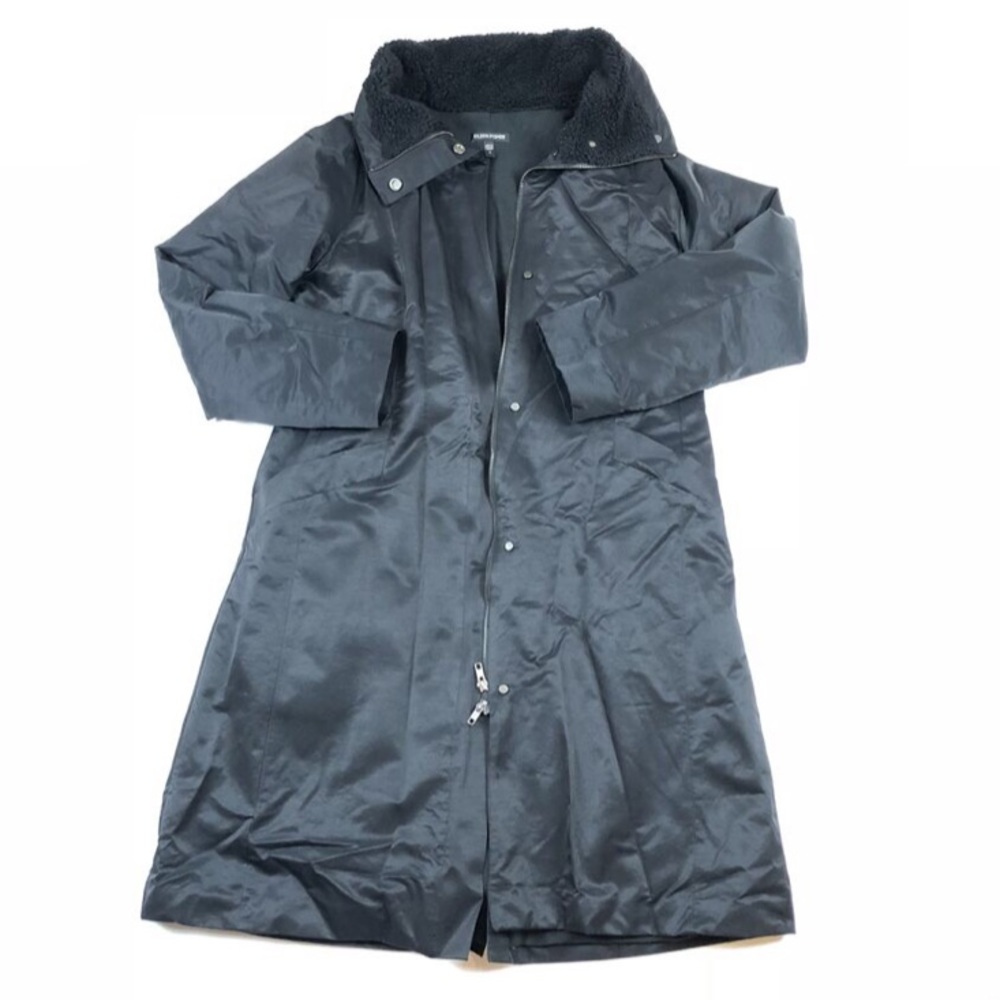 Eileen Fisher Coat Small Trench Long Sleeve